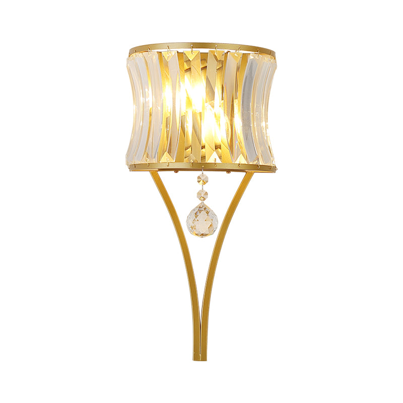 Crystal Suncatcher Feng Shui Wall Lamp Diamond- Black/Gold - Reflect Lighting