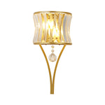 Crystal Suncatcher Feng Shui Wall Lamp Diamond- Black/Gold - Reflect Lighting