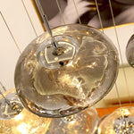 Chasse Lowther Staircase Chandelier- Smokey Grey, Cognac & Transparent - Reflect Lighting