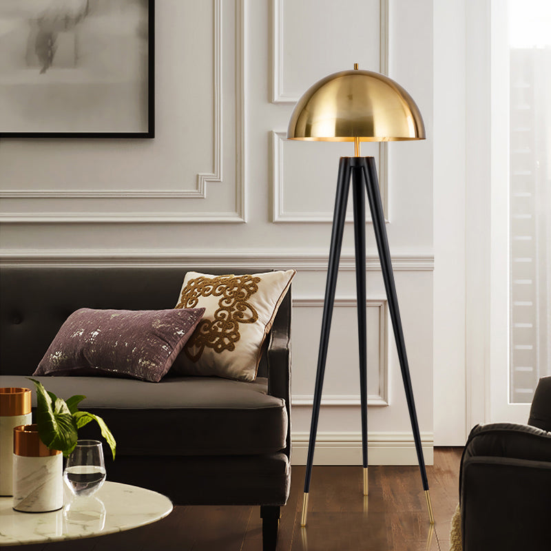 Gold & Black Tripod Table/Floor Lamp - Reflect Lighting