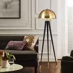 Gold & Black Tripod Table/Floor Lamp - Reflect Lighting