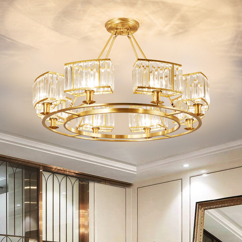Edgar Gold Crystal Chandelier - Reflect Lighting