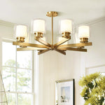 Classic Copper/Glass Candle Chandelier - Reflect Lighting
