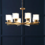 Classic Copper/Glass Candle Chandelier - Reflect Lighting