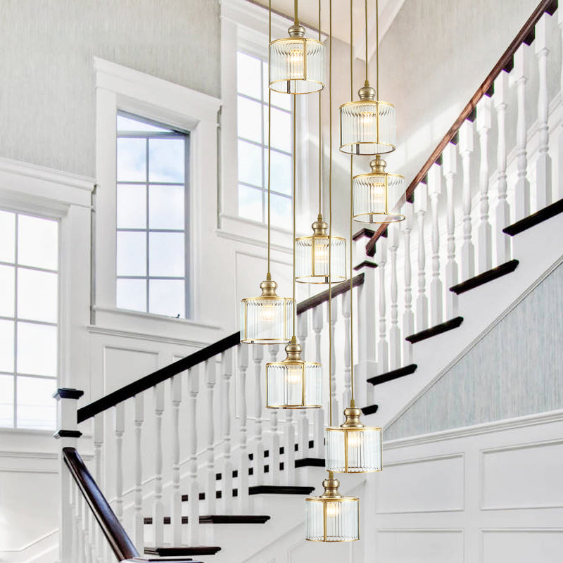 Nacomia Copper Staircase Chandelier - Reflect Lighting