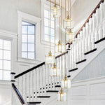 Nacomia Copper Staircase Chandelier - Reflect Lighting