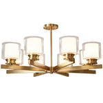 Classic Copper/Glass Candle Chandelier - Reflect Lighting