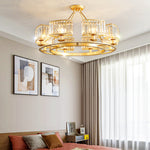 Edgar Gold Crystal Chandelier - Reflect Lighting