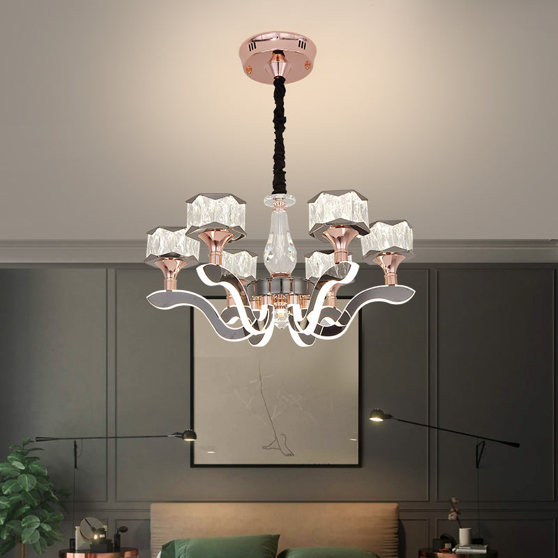 Fraser LED Crystal Shaded Chandelier - Reflect Lighting