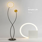 Estela Black & Gold LED Floor Lamp - Reflect Lighting