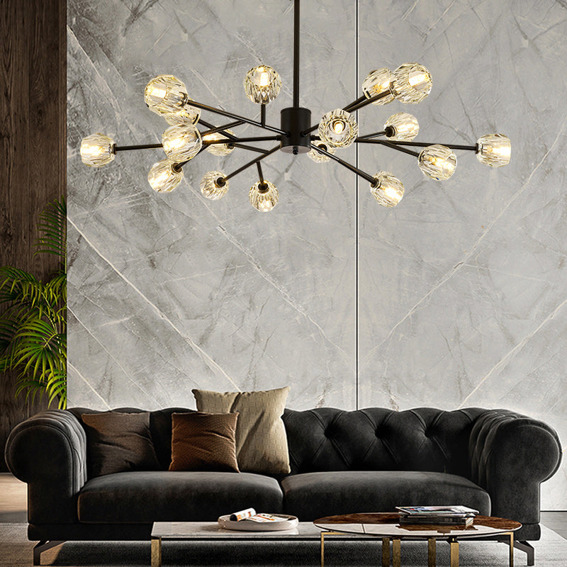 Cherry Tree Crystal Chandelier - Gold/Black - Reflect Lighting