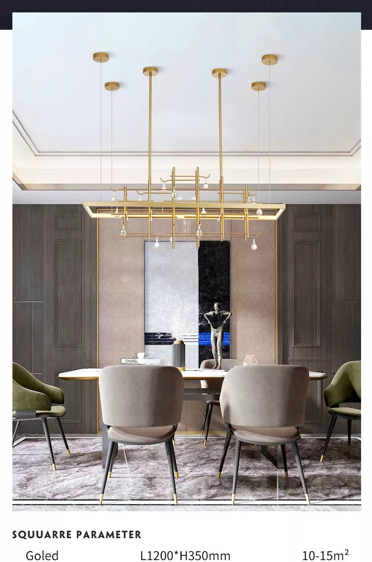 Sherburne Abdera Gold Chandelier - Reflect Lighting