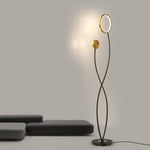 Estela Black & Gold LED Floor Lamp - Reflect Lighting