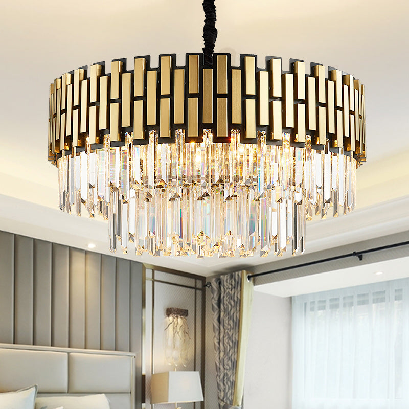 Seamless Pattern Gold & Black Chandelier-Round/Rectangle - Reflect Lighting