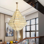 Kacey Odwyer Gold Crystal Chandelier- Smokey Grey / Cognac - Reflect Lighting