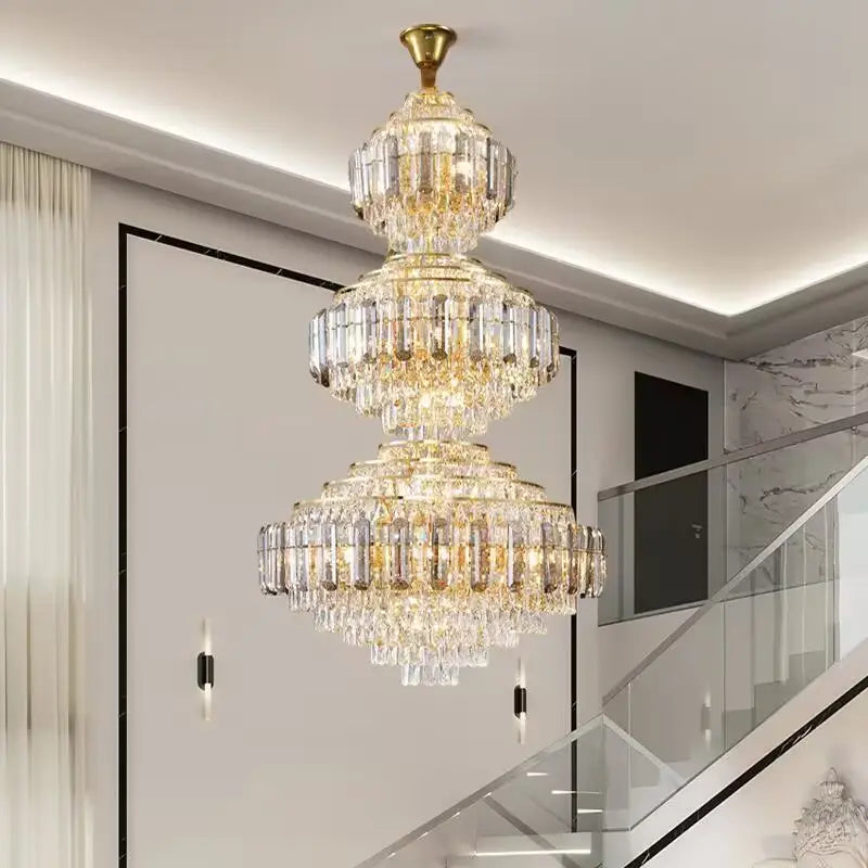 Hammons Gold Crystal Large Chandelier - Reflect Lighting