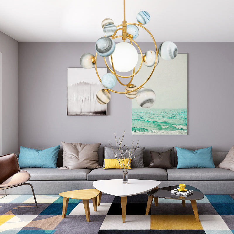 Solar System Glass Chandelier - Reflect Lighting