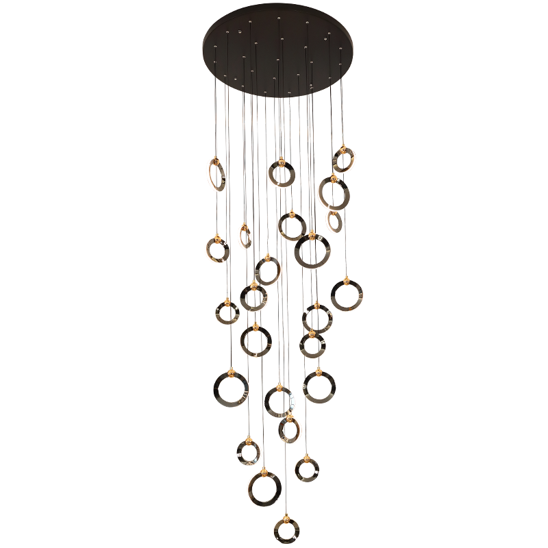 Elysian Rings Staircase Chandelier