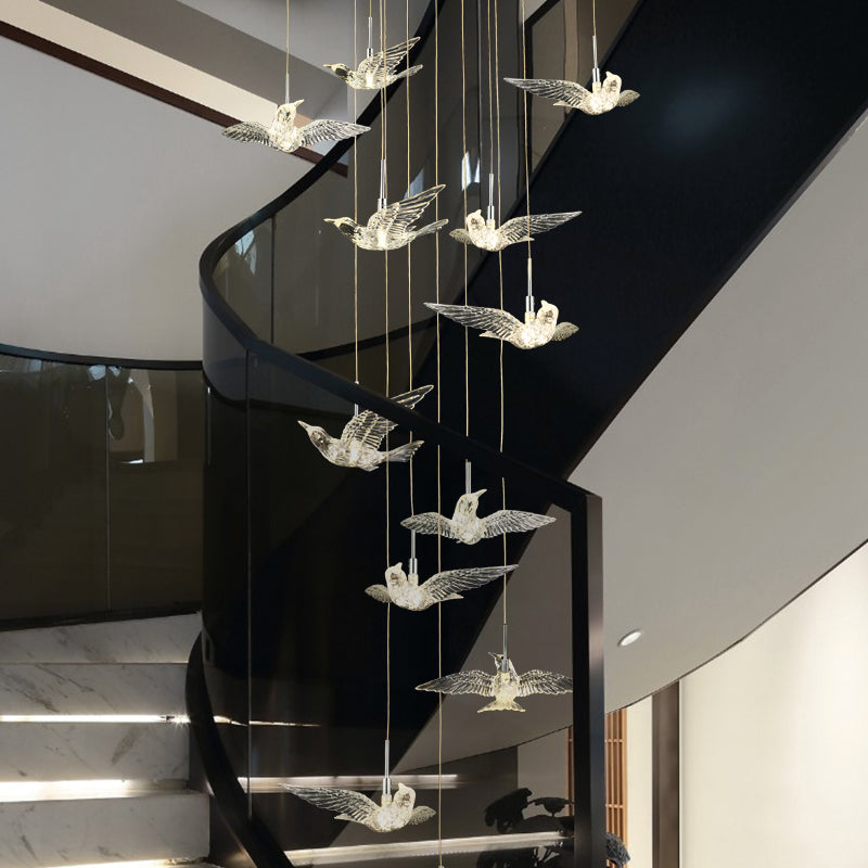 Cuckoo Bird Staircase Chandelier - Reflect Lighting