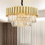 Pyrite Gold Crystal Chandelier -Round/Rectangle - Reflect Lighting