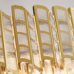 Bee Hive Gold Crystal Chandelier-Round/Rectangle - Reflect Lighting