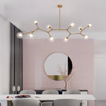 Sputnik Iron & Glass Chandelier/Gold-Black - Reflect Lighting