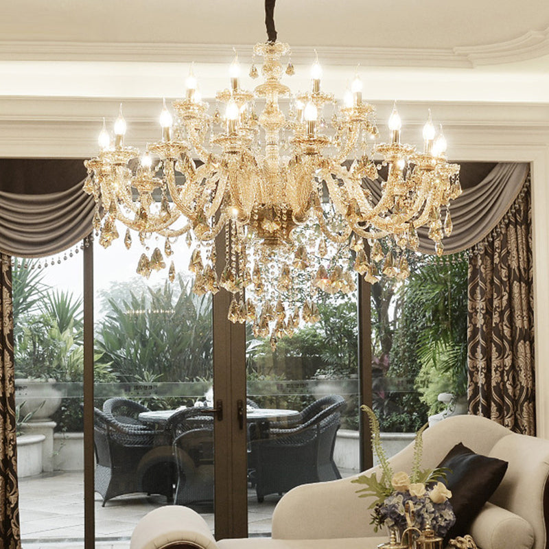 Versailles Chrome & Gold Crystal Chandelier - Reflect Lighting