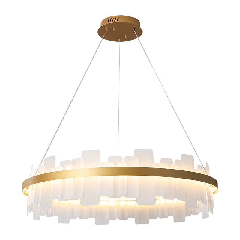 Clyde Barndon Frosted/Engraved Chandelier- Round/Rectangle - Reflect Lighting