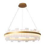 Clyde Barndon Frosted/Engraved Chandelier- Round/Rectangle - Reflect Lighting