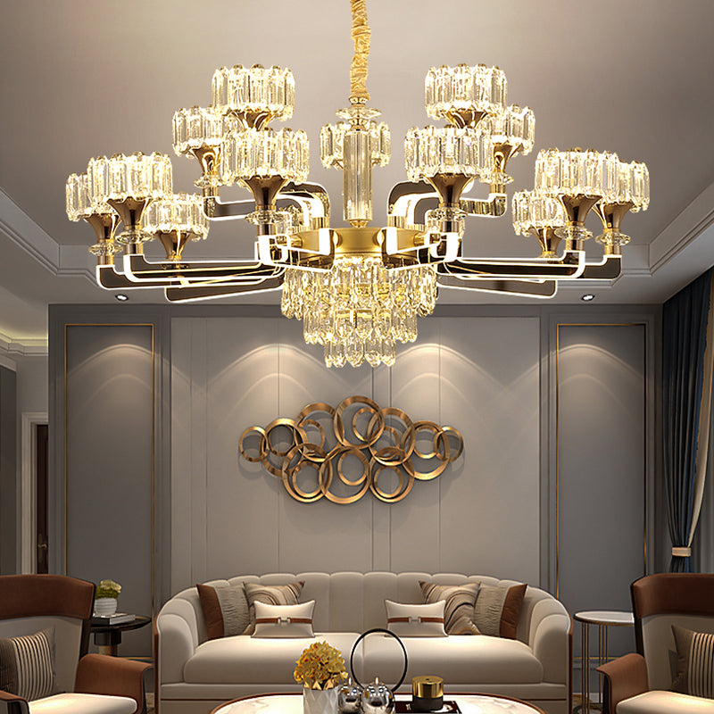 Marie Lustre De Cristal Gold Chandelier - Reflect Lighting