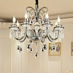 Bratton Black Crystal Candle Style Chandelier/Wall Lamp - Reflect Lighting