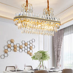 Clemence Silver Gems Chandelier- Round/Rectangle - Reflect Lighting