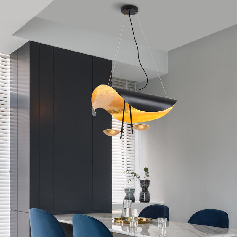 Flying Saucer Chandelier-Black/White - Reflect Lighting