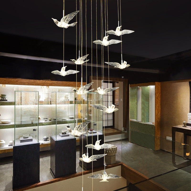 Cuckoo Bird Staircase Chandelier - Reflect Lighting