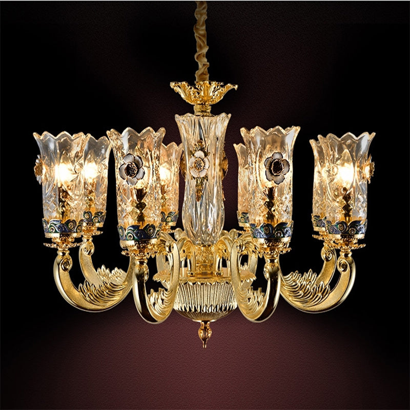 Drewett Gold Premium Chandelier - Reflect Lighting