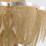 Norcott Aluminium Chain Tassel Chain Chandelier-Gold/Sliver - Reflect Lighting