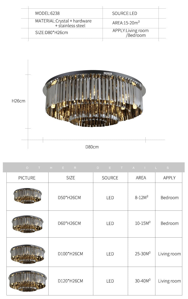Smokey Grey Eaton Ceiling Light Chandelier - Reflect Lighting