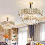 Bee Hive Gold Crystal Chandelier-Round/Rectangle - Reflect Lighting