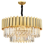 Pyrite Gold Crystal Chandelier -Round/Rectangle - Reflect Lighting