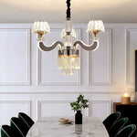 Paulo Tannehill Gold Crystal LED Chandelier - Reflect Lighting