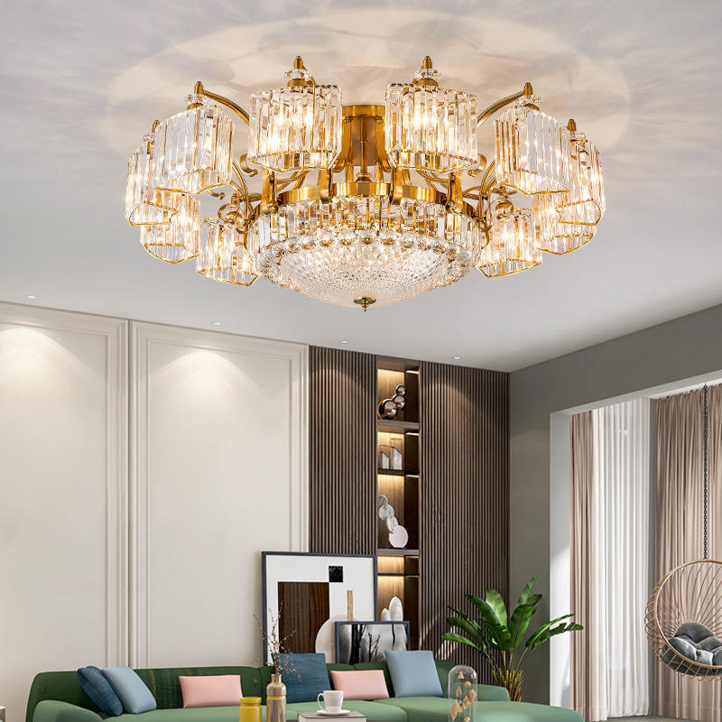 Worley Flavien Gold/Black Crystal Chandelier