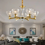 Sanne Barium Copper Crystal Chandelier - Reflect Lighting
