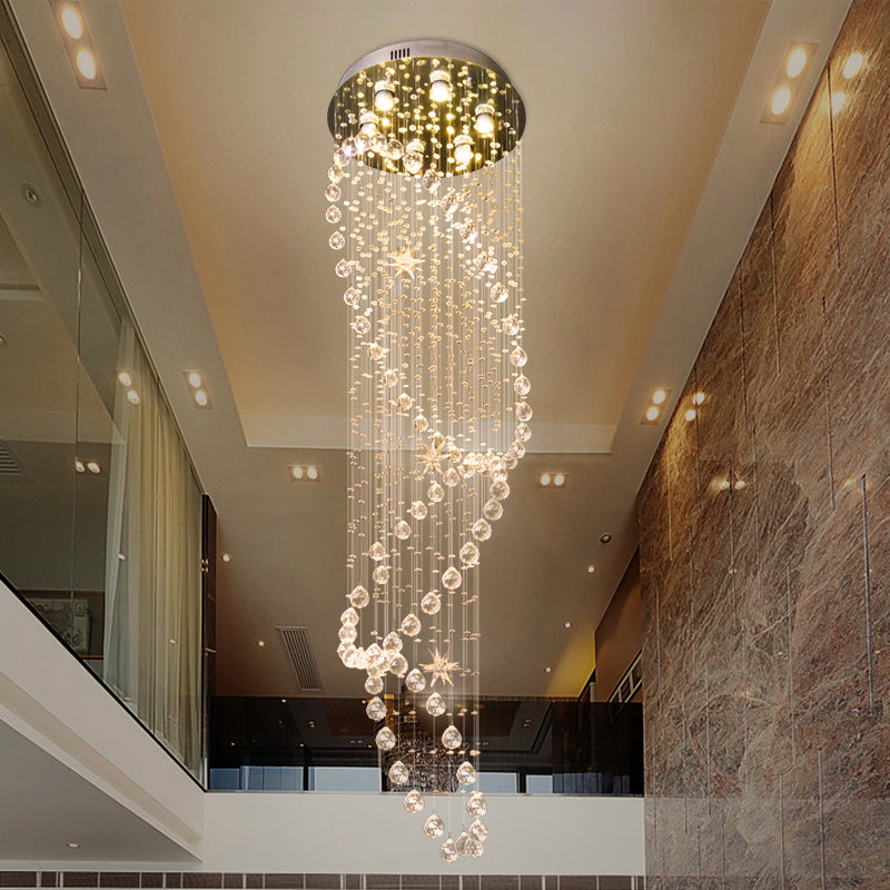Babcock Long Crystal Glass Chandelier - Reflect Lighting