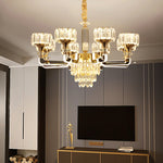Marie Lustre De Cristal Gold Chandelier - Reflect Lighting