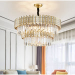 Bee Hive Gold Crystal Chandelier-Round/Rectangle - Reflect Lighting