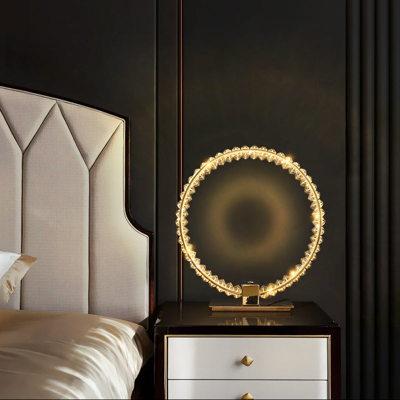 Bennie Crystal Table Lamp- Gold/Chrome - Reflect Lighting