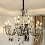 Bratton Black Crystal Candle Style Chandelier/Wall Lamp - Reflect Lighting