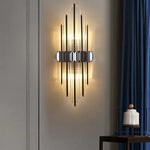 Marsily Copper Gold/Black Crystal Wall Lamp - Reflect Lighting