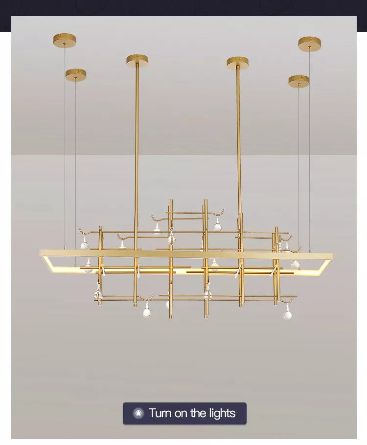 Sherburne Abdera Gold Chandelier - Reflect Lighting