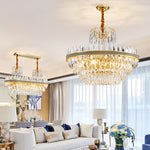 Clemence Silver Gems Chandelier- Round/Rectangle - Reflect Lighting